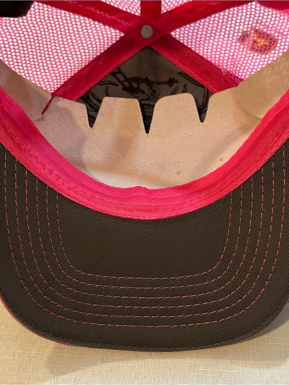 John Deere Pink Gray Mesh Trucker Hat NWT Snapback